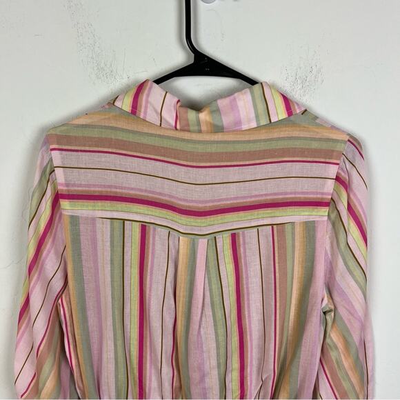 Tularosa Rainbow Stripe Tie Waist Romper - Picture 4 of 7